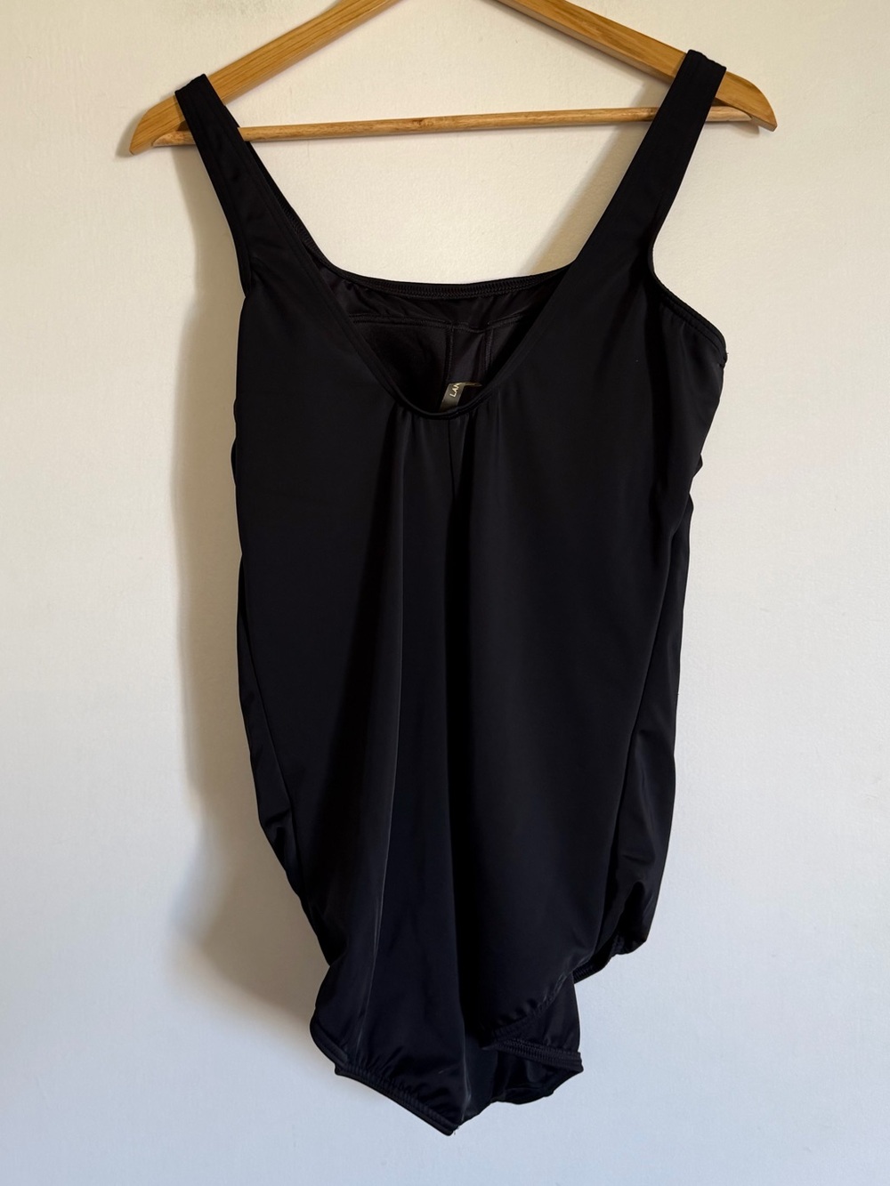 Lands’ End Black Classic Neutral Beach Padded One Piece Swimsuit size 16 EUC - Picture 3 of 6